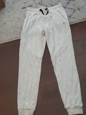 White Knit Jogger Pants Kora Be Your Bests Size Small